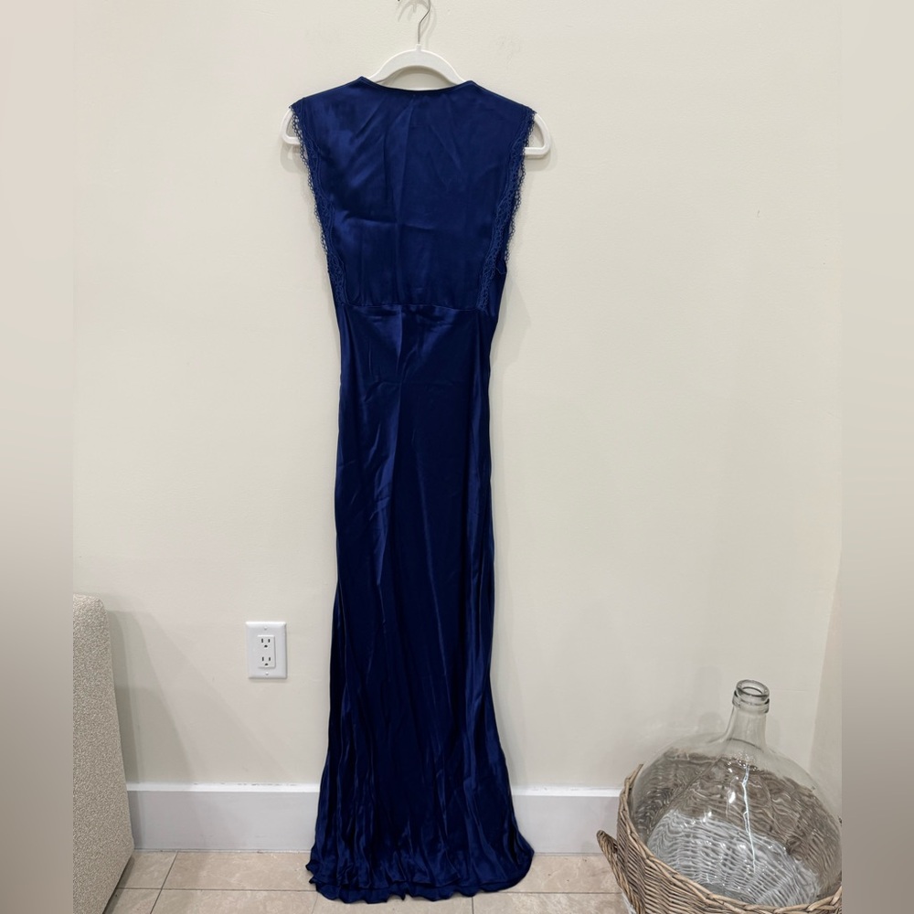MANGO NAVY LACE DETAIL DRESS- SIZE XS - Picture 7 of 7